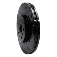 R1 Concepts R1 12-18 Mercedes-Benz ML350 Front Right Drilled & Slotted Black Brake Rotor