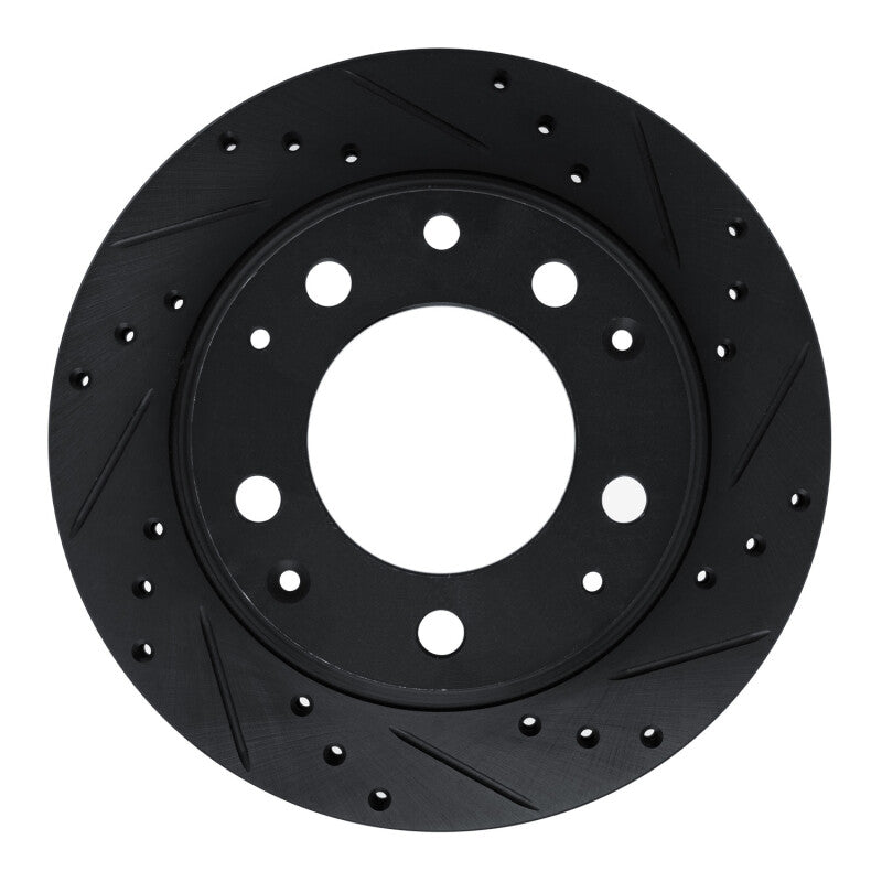 R1 Concepts R1 69-83 Porsche 911 Rear Right Drilled & Slotted Black Brake Rotor