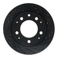 R1 Concepts R1 69-83 Porsche 911 Rear Right Drilled & Slotted Black Brake Rotor