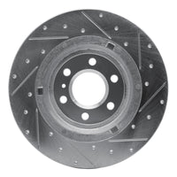 R1 Concepts R1 11-15 VPG MV-1 Rear Left Drilled & Slotted Silver Brake Rotor