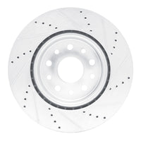 R1 Concepts R1 22-25 Jeep Grand Cherokee Front Left Drilled & Slotted Silver Brake Rotor