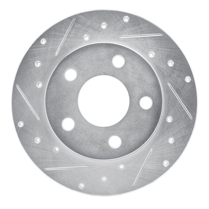 R1 Concepts R1 04-16 Buick LaCrosse Rear Left Drilled & Slotted Silver Brake Rotor