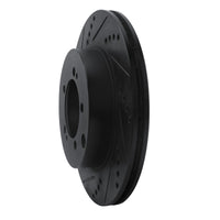 R1 Concepts R1 03-06 Mitsubishi Lancer Rear Left Drilled & Slotted Black Brake Rotor