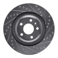 R1 Concepts R1 2008-2025 Audi A6 Quattro Rear Right Drilled & Slotted Silver Brake Rotor