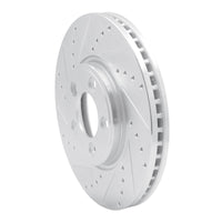 R1 Concepts R1 06-08 Jaguar S-Type Front Left Drilled & Slotted Silver Brake Rotor