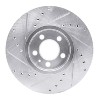 R1 Concepts R1 98-18 Audi A1 (Mexico) Front Right Drilled & Slotted Silver Brake Rotor