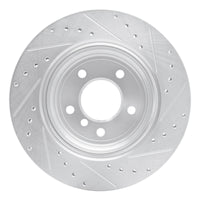 R1 Concepts R1 04-10 BMW 525i (Mexico) Rear Left Drilled & Slotted Silver Brake Rotor