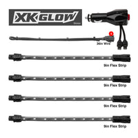 XKGLOW XK Glow Single Color XKGLOW UnderglowLED Accent Light Car/Truck Kit White - 4x8In
