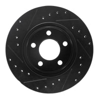 R1 Concepts R1 95-02 Ford Ranger (USA/Canada) Front Right Drilled & Slotted Black Brake Rotor