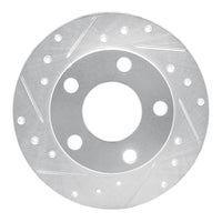R1 Concepts R1 98-01 Audi A6 Quattro Rear Left Drilled & Slotted Silver Brake Rotor