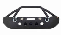 Fishbone Offroad 07-18 Jeep Wrangler Front Winch Bumper W/LEDs Full Width - Blk Textured Powdercoat