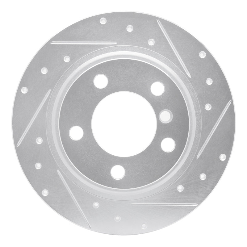 R1 Concepts R1 15-26 BMW 228I xDrive Gran Coupe Front Right Drilled & Slotted Silver Brake Rotor