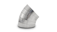 Vibrant 45 Degree Vertical Plane Oval 304SS Pie Cuts Nominal Tube 3.50in