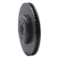 R1 Concepts R1 09-17 BMW 550i GT Right Front Drilled Black Brake Rotor