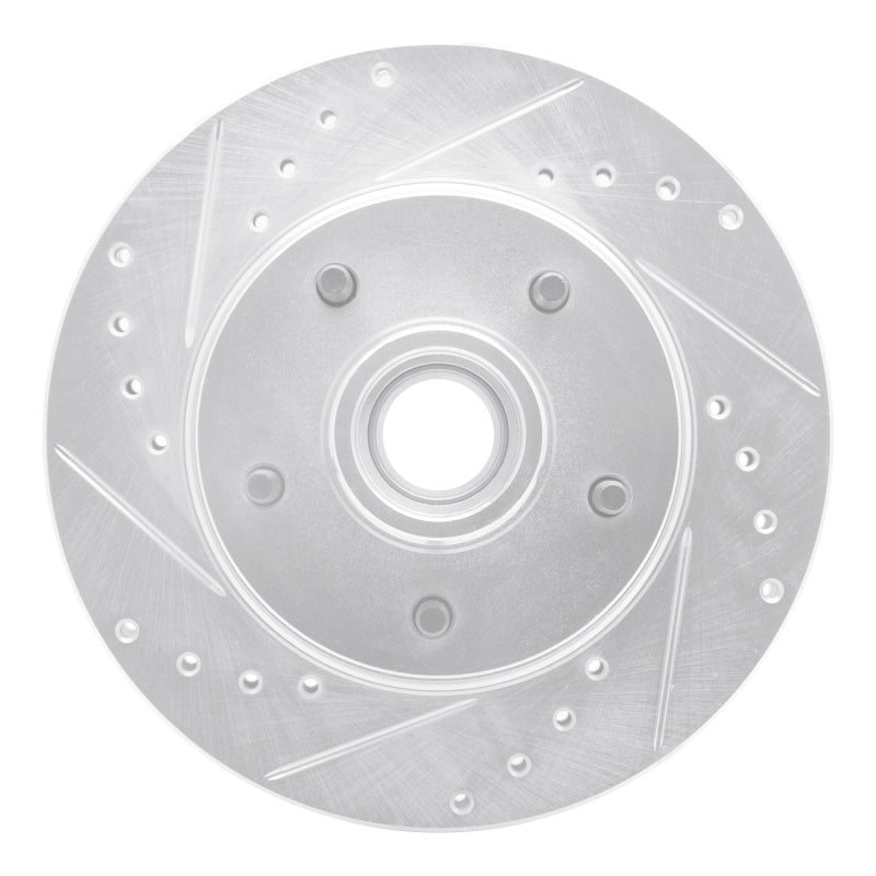 R1 Concepts R1 1970-1981 Buick Estate Wagon Front Left Drilled & Slotted Silver Brake Rotor