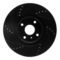 R1 Concepts R1 2016-2025 Fiat 124 Spider Front Right Drilled & Slotted Black Brake Rotor
