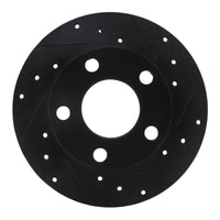 R1 Concepts R1 92-05 Audi 100 Quattro Rear Right Drilled & Slotted Black Brake Rotor
