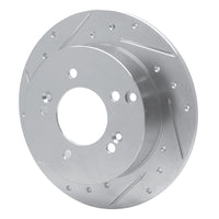 R1 Concepts R1 07-12 Kia Rondo (Canada) Rear Left Drilled & Slotted Silver Brake Rotor