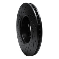 R1 Concepts R1 99-09 Volvo S60 Front Right Drilled & Slotted Black Brake Rotor
