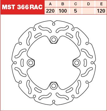 TRW MOTO MST366RAC Brake Disc