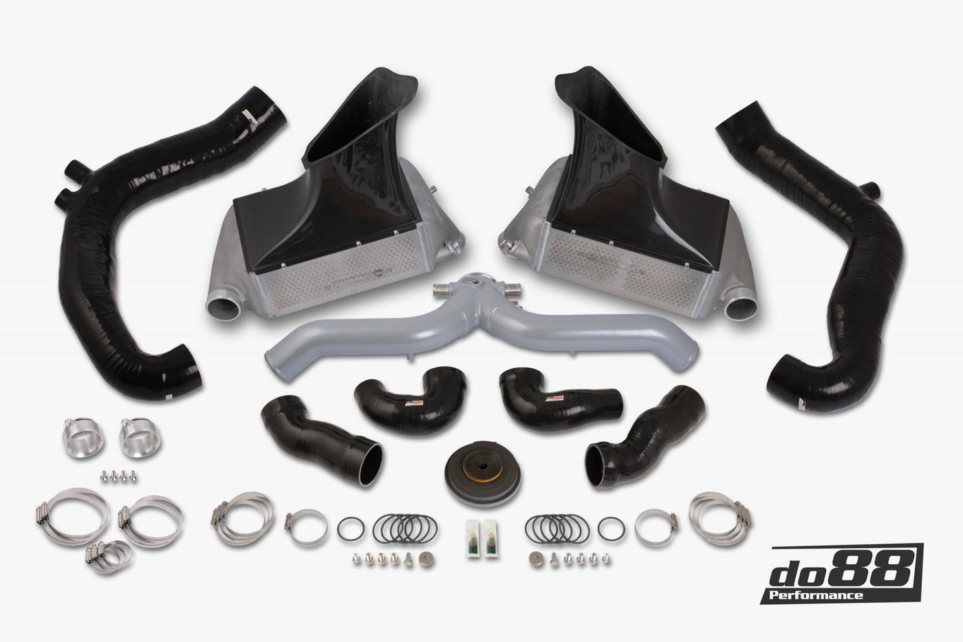 DO88 BIG-130SI-169 BigPack Porsche 911 Turbo (997.2) Silver Pipe, with inlets