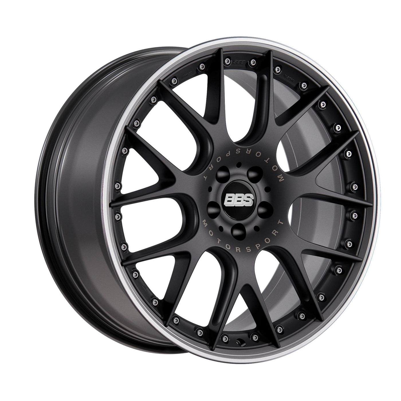 BBS CH-RII alloy wheel in Black Matt/titanium - 9x21 PCD5x112 Offset32