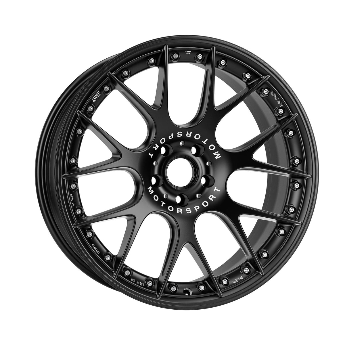 BBS CH-RII Unlimited alloy wheel in Black Matt/black Matt/titanium Glossy - 9.5x21 PCD5x117.5 Offset19