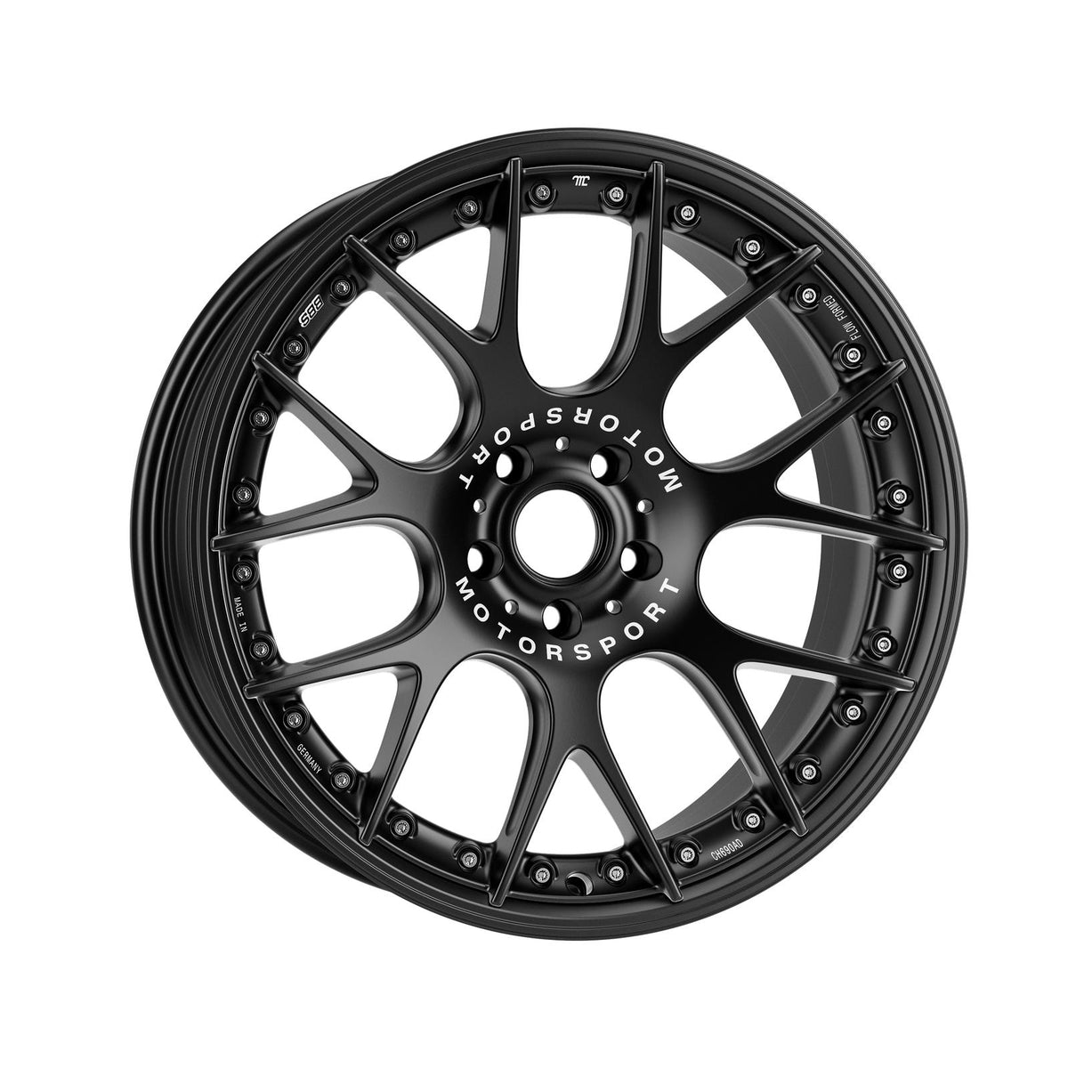 BBS CH-RII Unlimited alloy wheel in Black Matt/black Matt/titanium Glossy - 8.5x20 PCD5x117.5 Offset10