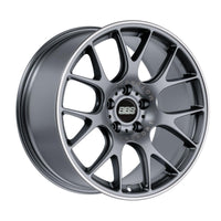 BBS CH-R alloy wheel in Titanium Matt - 9.5x19 PCD5x120 Offset25
