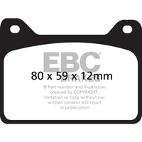 EBC DP2057  Porsche Greenstuff 2000 Brake Pads Front