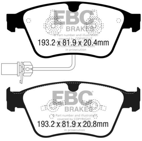 EBC DP42317R Bentley Yellowstuff Brake Pads