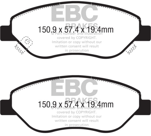EBC DPX2332 Fiat Brake Pads