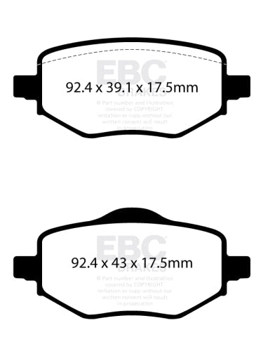 EBC DP22442 Citroen DS Fiat Opel Peugeot Greenstuff Pad Set