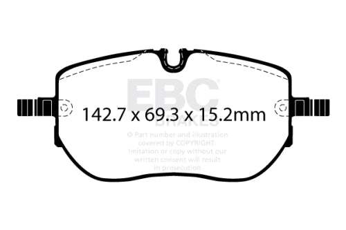 EBC DPX2451 Audi Cupra Skoda VW Brake Pad Set