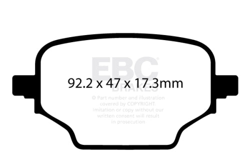 EBC DPX2473 Opel Peugeot Toyota Vauxhall Brake Pad Set
