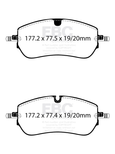 EBC DPX2475 Jaguar Land Rover Brake Pad Set