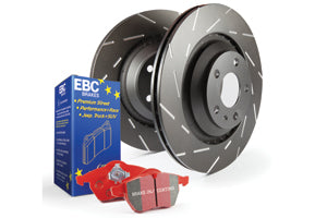 EBC Audi 8J Redstuff 3000 Series Front Sport Brake Pads & USR Slotted Discs Kit - ATE Caliper (TT &TTS) |