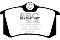 EBC Audi B7 A4 Yellowstuff 4000 Series Rear Sport Brake Pads & Slotted And Dimpled Sport Discs Kit - Girling/TRW Caliper