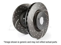 EBC GD1572 Audi B8 Slotted And Dimpled Sport Rear Brake Discs - TRW Caliper (Inc. A4, A5, Q5 & S5) - EBC BRAKES