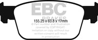 EBC Audi B9 Yellowstuff 4000 Series Front Sport Brake Pads & USR Slotted Discs Kit - ATE Caliper (A4 & A5)