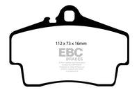 EBC Porsche 996 997 Yellowstuff 4000 Series Rear Sport Brake Pads & Premium OE Replacement Drilled Discs Kit - Brembo Caliper (Inc. 911 GT2, 911 GT3, 911 Carrera 4S & 911 Carrera GTS)