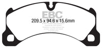 EBC Porsche E1 Cayenne Yellowstuff 4000 Series Front Sport Brake Pads & Premium OE Replacement Plain Discs Kit - Brembo Caliper
