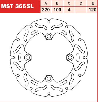 TRW MOTO MST366SL Brake Disc
