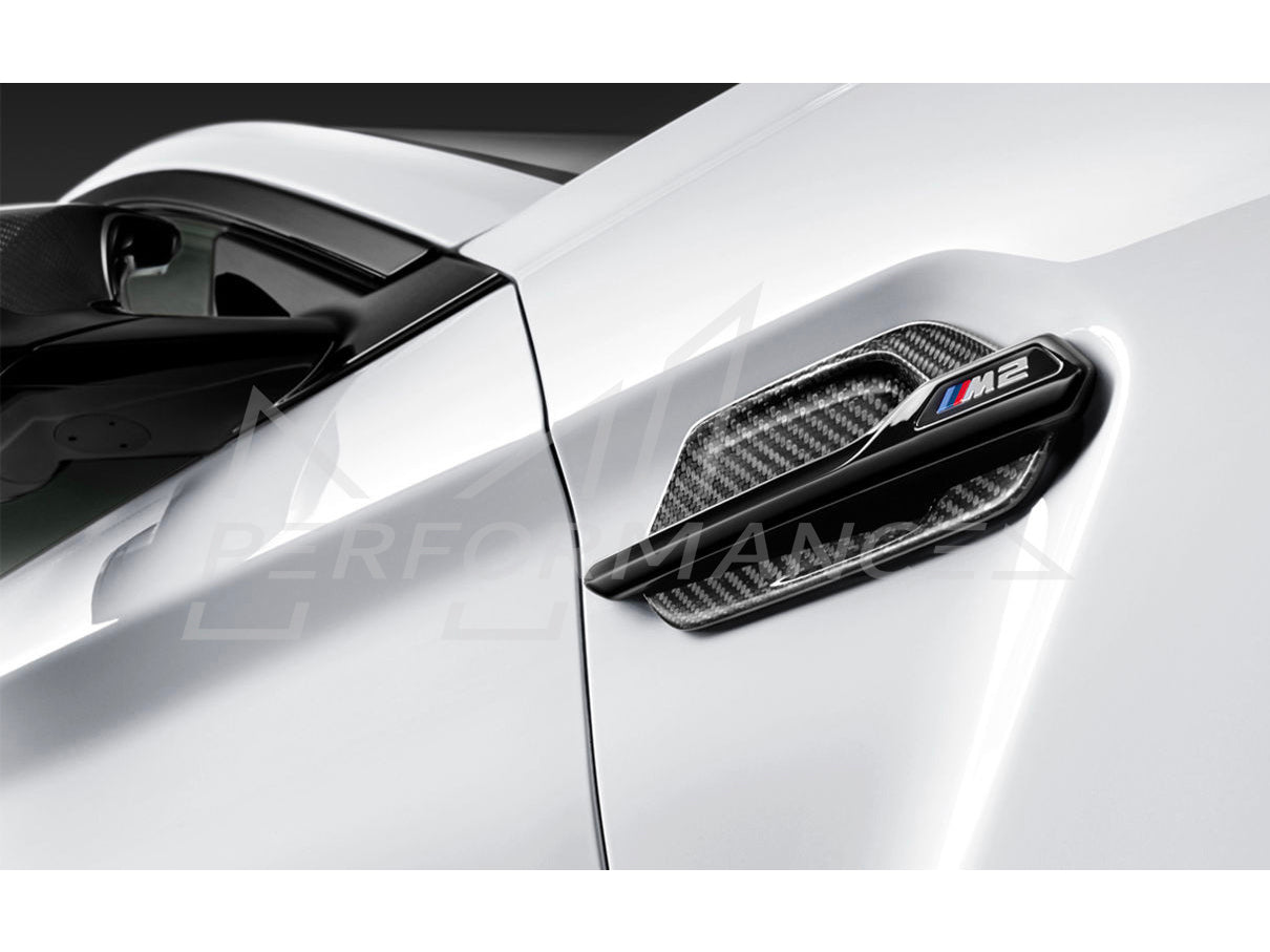Genuine BMW M Performance F87 Carbon Fibre Fender Grilles (Pair) (M2 & M2 Competition) -