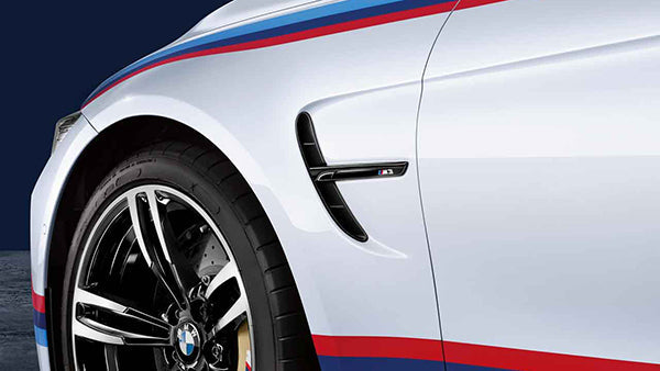 Genuine BMW 51148068587-51148068588 F80 LCI M3 M Performance Gloss Black Fender Griles (Pair)