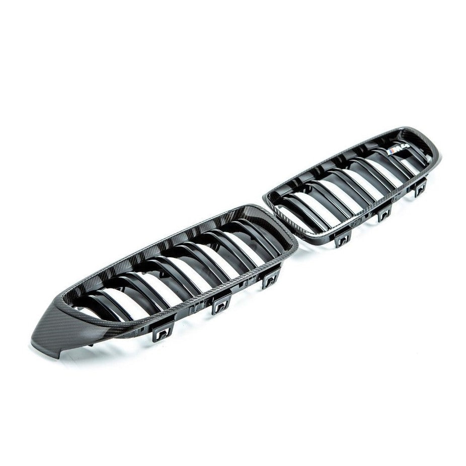 Genuine BMW 51712456325-51712456326 F82 F83 M4 M Performance Carbon Front Kidney Grilles