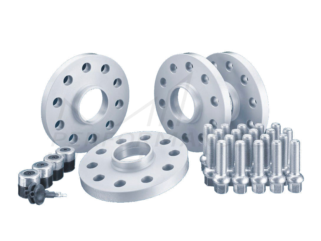 H&R PORSCHE 911 996 997 986 Silver Wheel Spacer Kit with Lockers & Bolts (Inc. Carrera, Boxster, & Turbo S) -