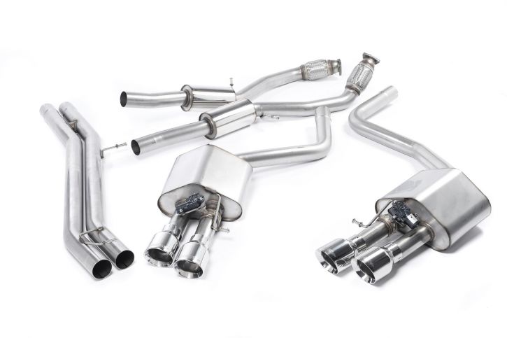 MillTek Audi D4 S8 Non-Resonated Cat-Back Exhaust