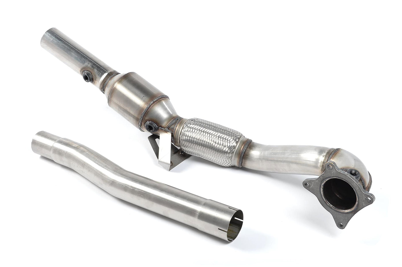 MillTek Audi 8J TTS  Stainless Steel Cast Downpipe with Hi-Flow Sports Catalysts