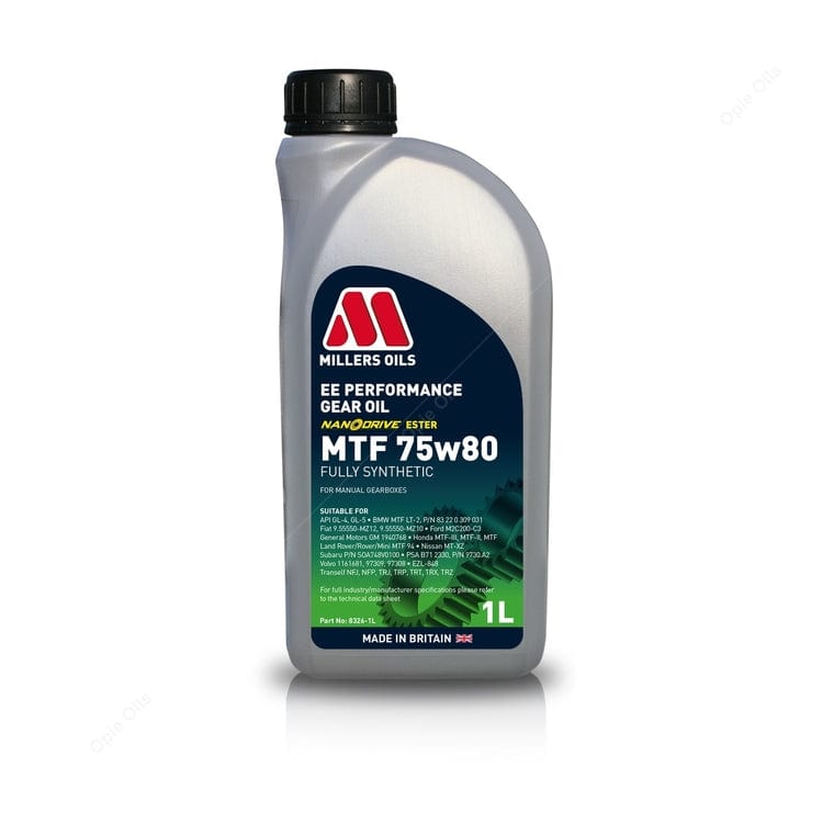 Millers Oils 8326JE EE Performance MTF 75W-80 Synthetic Gear Oil 1l